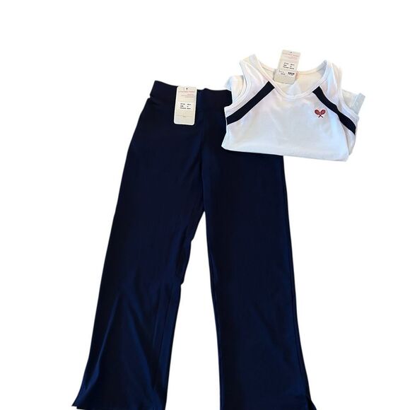 Girls tennisLITTLE MISS TENNISCasual Blue Straight-Leg Bottoms and top - Picture 1 of 3